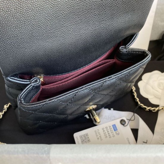 Replica Chanel Flap Bag With Top Handle AS2215 Black