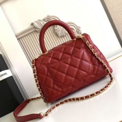 Replica Chanel Flap Bag With Top Handle AS2215 Red