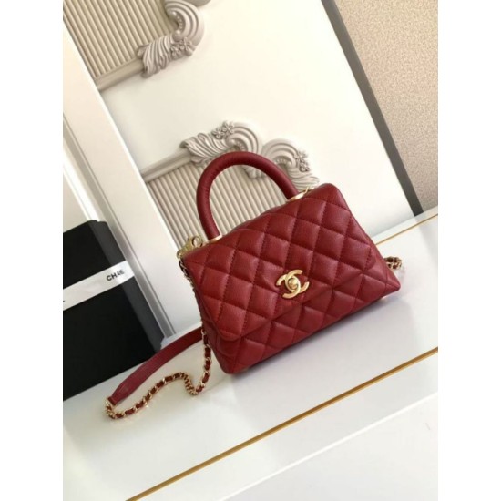 Replica Chanel Flap Bag With Top Handle AS2215 Red