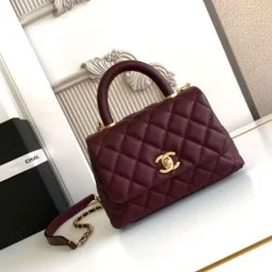 Replica Chanel Flap Bag With Top Handle AS2215 Burgundy