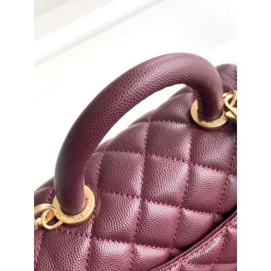 Replica Chanel Flap Bag With Top Handle AS2215 Burgundy