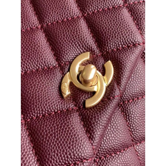 Replica Chanel Flap Bag With Top Handle AS2215 Burgundy