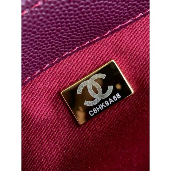 Replica Chanel Flap Bag With Top Handle AS2215 Burgundy