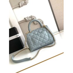 Replica Chanel Flap Bag With Top Handle AS2215 Light Blue