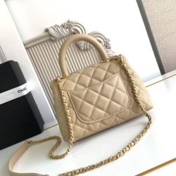 Replica Chanel Flap Bag With Top Handle AS2215 Apricot