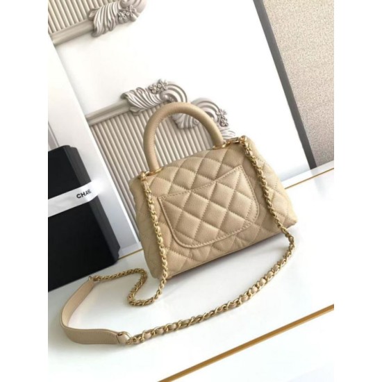 Replica Chanel Flap Bag With Top Handle AS2215 Apricot