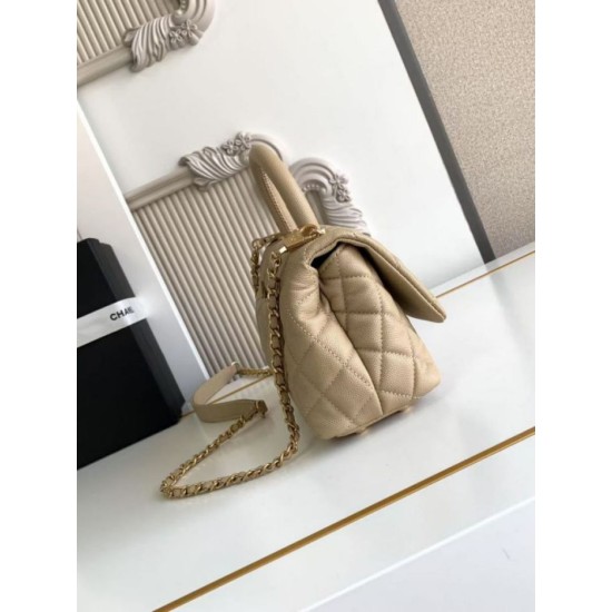 Replica Chanel Flap Bag With Top Handle AS2215 Apricot