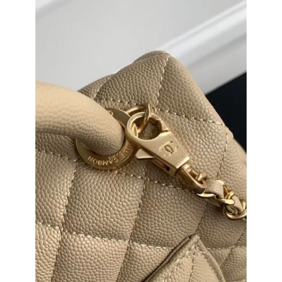 Replica Chanel Flap Bag With Top Handle AS2215 Apricot