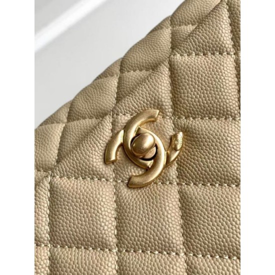 Replica Chanel Flap Bag With Top Handle AS2215 Apricot