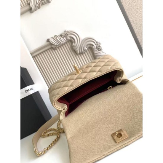 Replica Chanel Flap Bag With Top Handle AS2215 Apricot