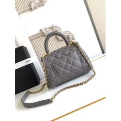 Replica Chanel Flap Bag With Top Handle AS2215 Gray
