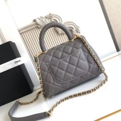 Replica Chanel Flap Bag With Top Handle AS2215 Gray
