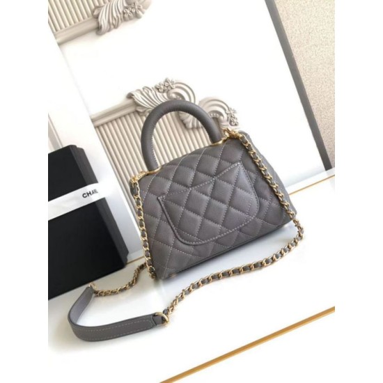 Replica Chanel Flap Bag With Top Handle AS2215 Gray