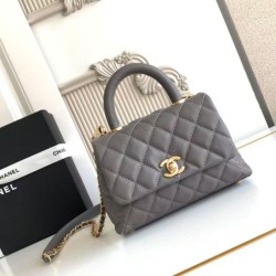 Replica Chanel Flap Bag With Top Handle AS2215 Gray