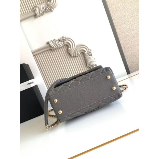 Replica Chanel Flap Bag With Top Handle AS2215 Gray