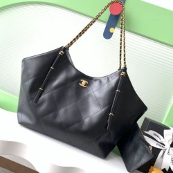 Replica Chanel Maxi Shopping Tote Bag AS5463 Black
