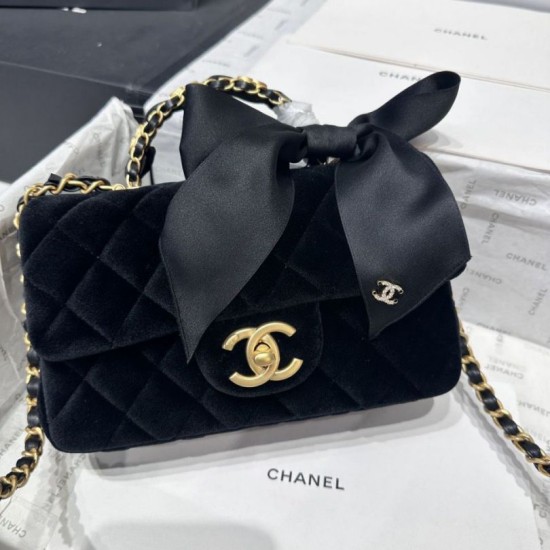 Replica Chanel Mini Flap Bag With Handle AS5875 Black