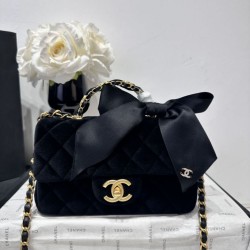 Replica Chanel Mini Flap Bag With Handle AS5875 Black