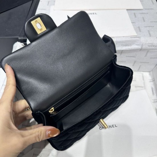 Replica Chanel Mini Flap Bag With Handle AS5875 Black