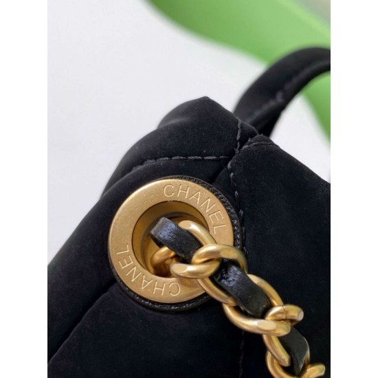 Replica Chanel Mini Bow Bag Velvet-Effect Nylon AS5849 Black