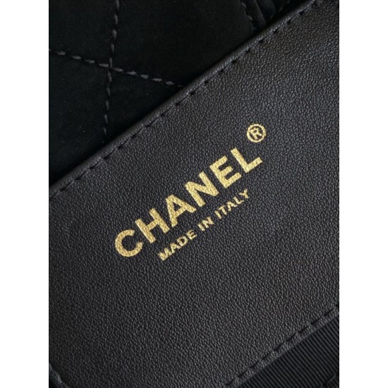 Replica Chanel Mini Bow Bag Velvet-Effect Nylon AS5849 Black