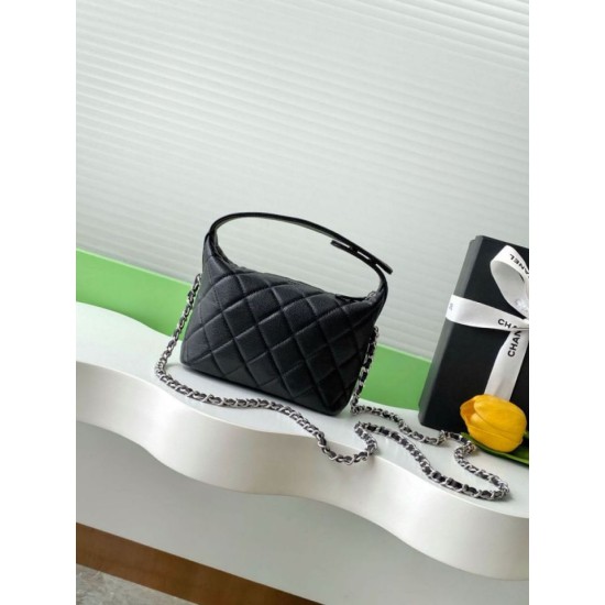 Replica Chanel Quilted Hobo Clutch on Chain Bag AP4850 Black