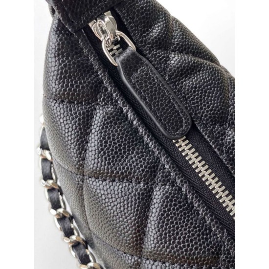 Replica Chanel Quilted Hobo Clutch on Chain Bag AP4850 Black