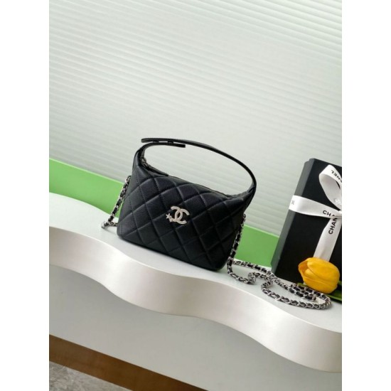 Replica Chanel Quilted Hobo Clutch on Chain Bag AP4850 Black
