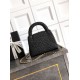 Replica Chanel Kelly Tote Handbag Raffia Black AS4416