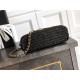 Replica Chanel Kelly Tote Handbag Raffia Black AS4416