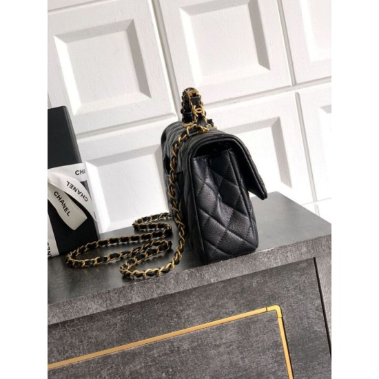 Replica Chanel Small Flap Bag with Top Handle AS5702 Black