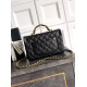 Replica Chanel Small Flap Bag with Top Handle AS5702 Black