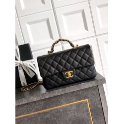 Replica Chanel Small Flap Bag with Top Handle AS5702 Black