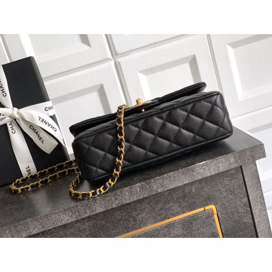 Replica Chanel Small Flap Bag with Top Handle AS5702 Black