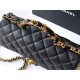 Replica Chanel Small Flap Bag with Top Handle AS5702 Black