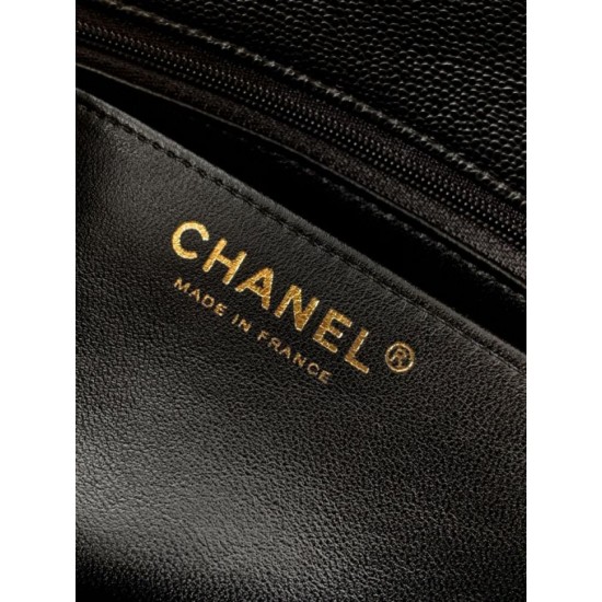 Replica Chanel Small Flap Bag with Top Handle AS5702 Black
