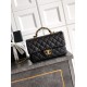 Replica Chanel Small Flap Bag with Top Handle AS5702 Black