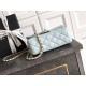 Replica Chanel Small Flap Bag with Top Handle AS5702 Light Blue
