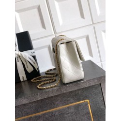 Replica Chanel Small Classic Flap CF Bag Shiny lambskin White