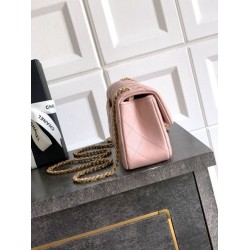Replica Chanel Small Classic Flap CF Bag Shiny lambskin Pink