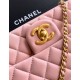 Replica Chanel Small Classic Flap CF Bag Shiny lambskin Pink
