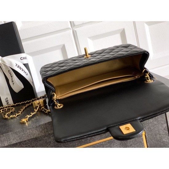Replica Chanel Small Classic Flap CF Bag Shiny lambskin Black