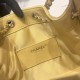 Replica Chanel 25c AS5293 Small Vintage Hobo Drawstring bucket Bag Deerskin Yellow 