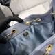 Replica Chanel 25c AS5293 Small Vintage Hobo Drawstring bucket Bag Deerskin Blue 