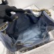 Replica Chanel 25c AS5293 Small Vintage Hobo Drawstring bucket Bag Deerskin Blue 