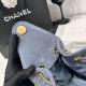 Replica Chanel 25c AS5293 Small Vintage Hobo Drawstring bucket Bag Deerskin Blue 