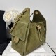 Replica Chanel 25c AS5293 Small Vintage Hobo Drawstring bucket Bag Deerskin Green