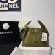Replica Chanel 25c AS5293 Small Vintage Hobo Drawstring bucket Bag Deerskin Green