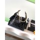 Replica Chanel 25c AS5293 Small Vintage Hobo Drawstring bucket Bag cowhide Black