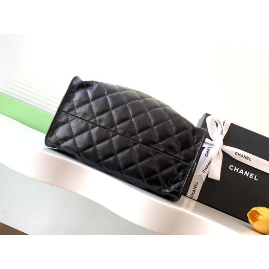 Replica Chanel 25c AS5293 Small Vintage Hobo Drawstring bucket Bag cowhide Black